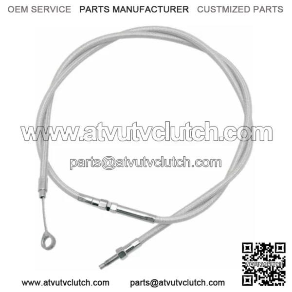 Motion-Pro 72.5" 12" Extended Stainless Steel Clutch Cable 87-99 Harley Touring (For: Harley-Davidson)