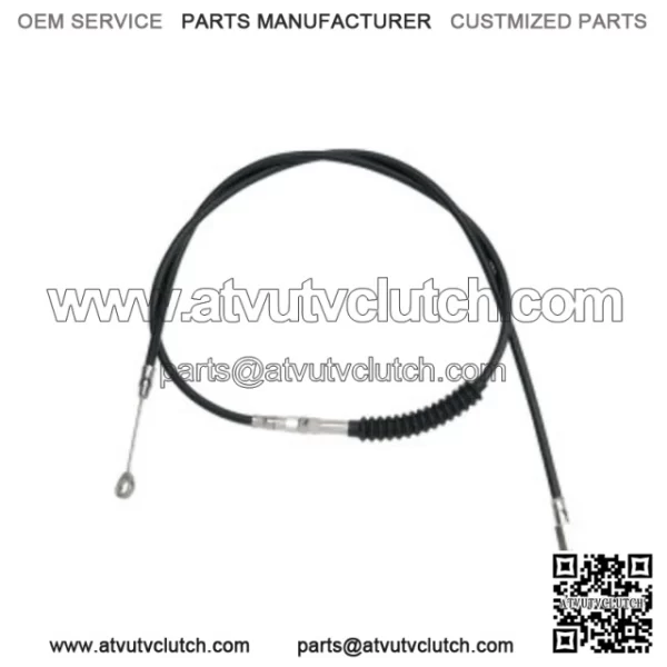 74 11/16" Black Vinyl Extended Clutch Cable Harley Softail Dyna Touring XL 86-13 (For: Harley-Davidson)