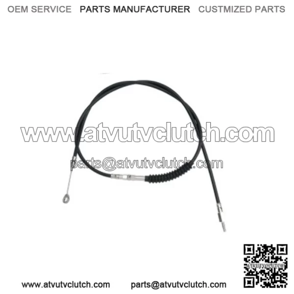 H.E. 72 11/16" Black Vinyl 10+ Extended Length Clutch Cable Harley Touring 08-16 (For: Harley-Davidson)