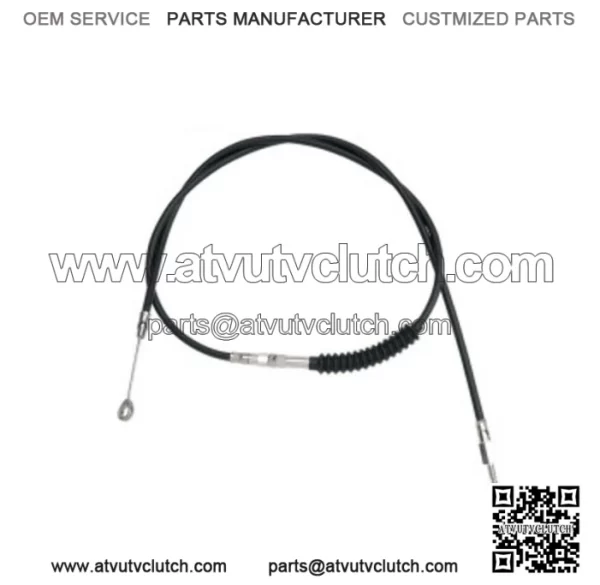 78 11/16" Black Vinyl Extended Length Clutch Cable Harley Softail Dyna Touring (For: Harley-Davidson)
