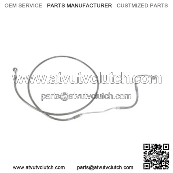 66 3/4" +4" Extended Length Stainless Upper Brake Line Harley Touring 09-13 ABS (For: Harley-Davidson)