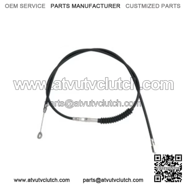 76 11/16" Black Vinyl Extended Length Clutch Cable Harley Softail Dyna Touring (For: Harley-Davidson)