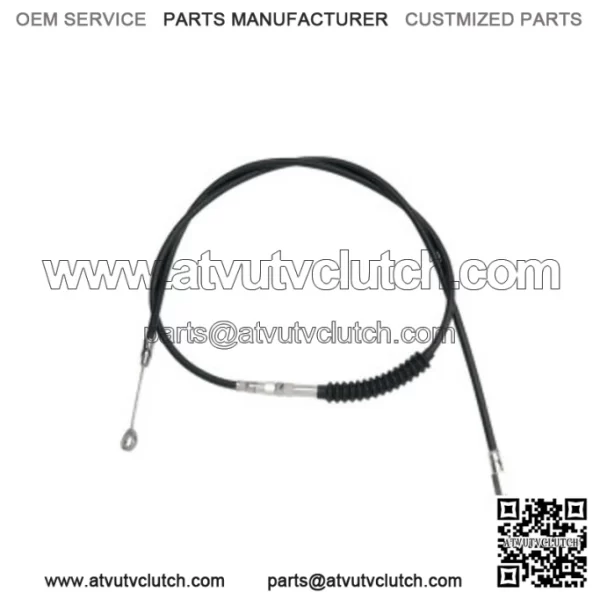 70 11/16" Black Vinyl Extended Length Clutch Cable Harley Softail Dyna Touring (For: Harley-Davidson)