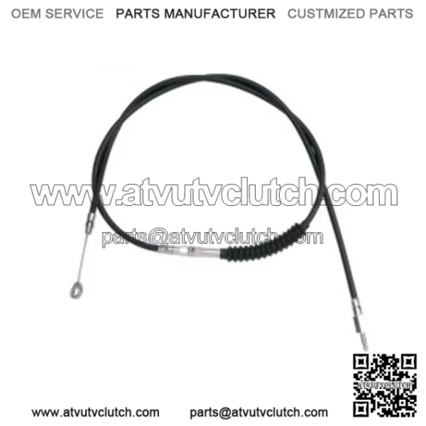 78 11/16" Black Vinyl Extended Clutch Cable Harley Softail Dyna Touring XL 86-13 (For: Harley-Davidson)