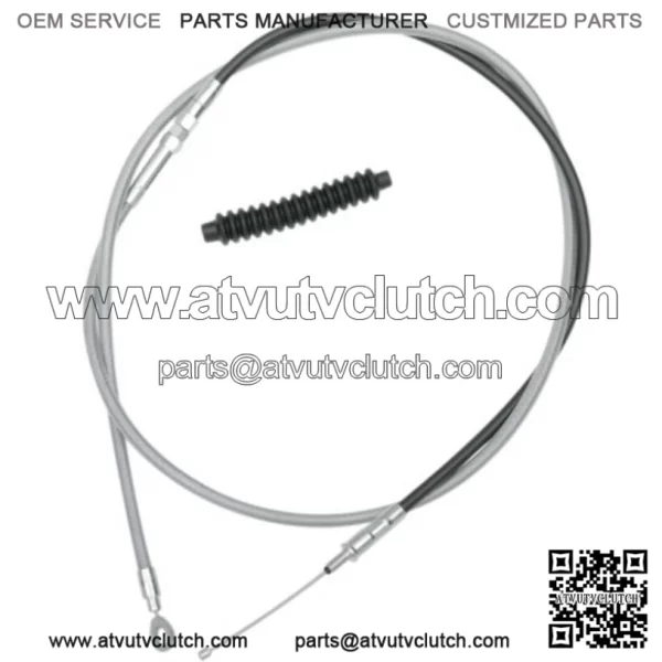 80" Braided Stainless Extended Length Clutch Cable Travel Harley Touring 08-16 (For: Harley-Davidson)