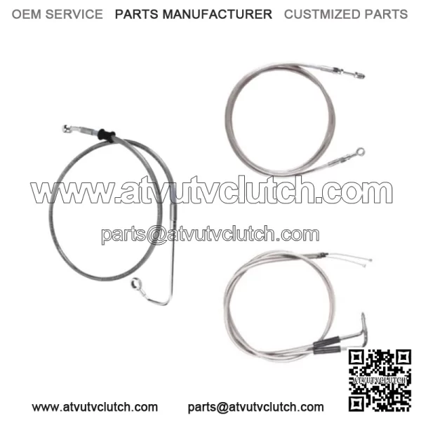 Stainless Cable & Line Bsc Kit 13" Apes 2011-2015 Harley Softail CVO models wABS (For: Harley-Davidson)