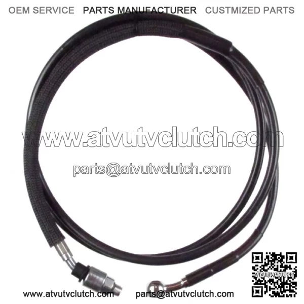 Black Vinyl Coated +4" Hydraulic Clutch Line 2017 & Up Harley-Davidson Touring (For: Harley-Davidson)