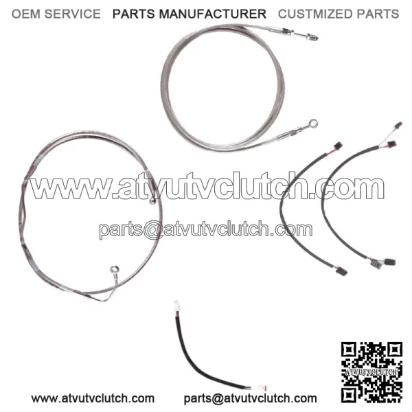Stainless Clutch & Brake Line Cmpt Kit 16" Apes 2017 & Up Harley Road King w/ABS (For: Harley-Davidson)