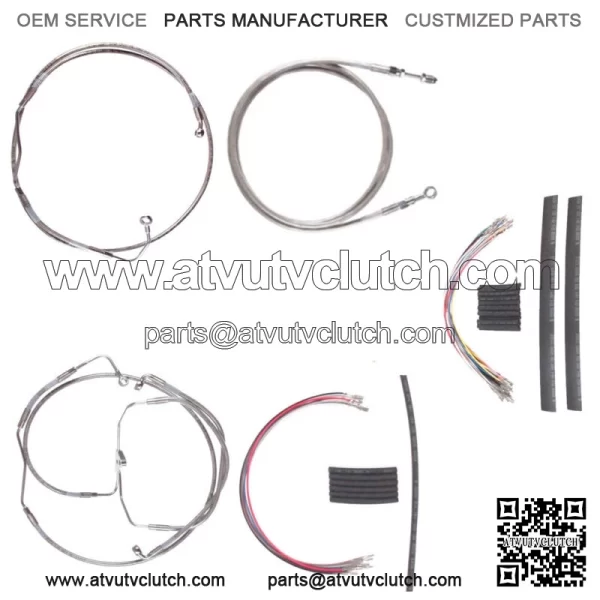 Stainless Clutch Brake Line Mstr Kit 18" Apes 2008-2013 Harley Touring CVO ABS (For: Harley-Davidson)