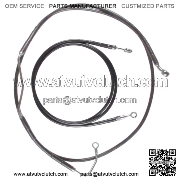 Black Clutch & Brake Line Bcs Kit 14" Apes 2017 & Up Harley Road King w/ABS (For: Harley-Davidson)