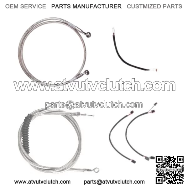 Stainless Cable & Brake Line Cmpt Kit 13" Apes 2018 & Up Harley Softail w/ABS (For: Harley-Davidson)