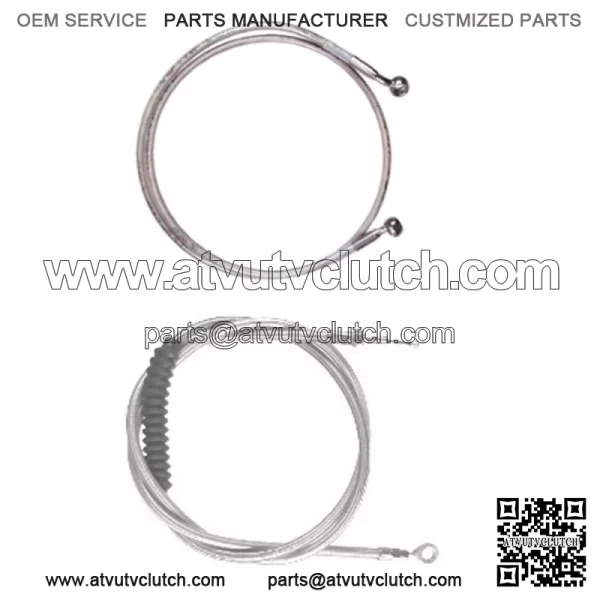 Stainless Cable & Brake Line Bsc Kit 16" Apes 2018 & Up Harley Softail No ABS (For: Harley-Davidson)