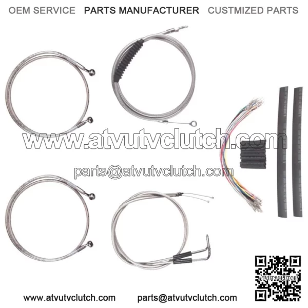 Stainless +8" Cable & Brake Line Mstr Kit 2011-2015 Harley Softail w/ABS (For: Harley-Davidson)