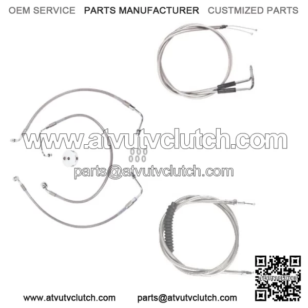 Stainless Cable & Brake Line Bsc DD Kit 2002-2008 Harley Sportster Roadster (For: Harley-Davidson)