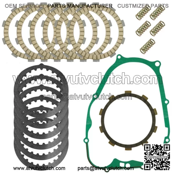 For Yamaha Blaster 200 YFS200 1988-2006 Clutch Friction Steel Plates Spring Kit (For: Yamaha YFS200)