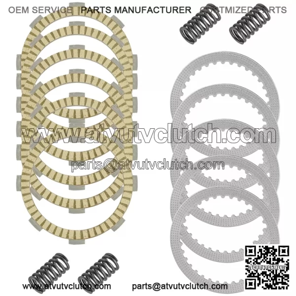 Clutch Friction w/Steel Plates and Spring Kit for Kawasaki KX100 KX112 2014-2023