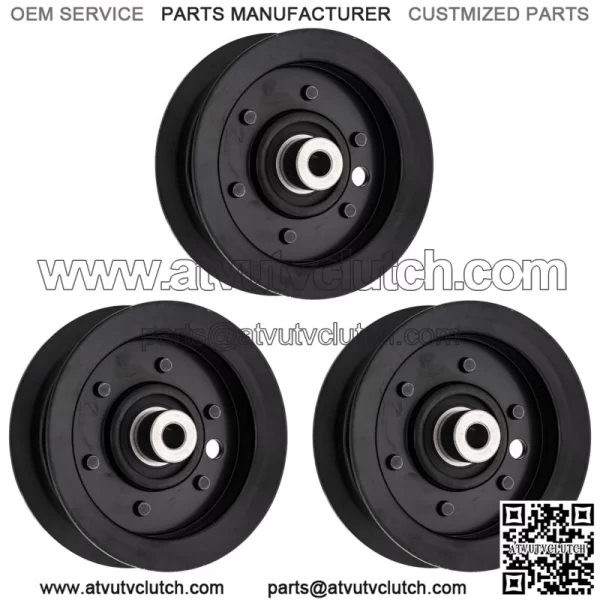 Flat Idler Pulley Set for  TimeCutter SS5000 Z4200 106-2175 132-9420 3-Pack