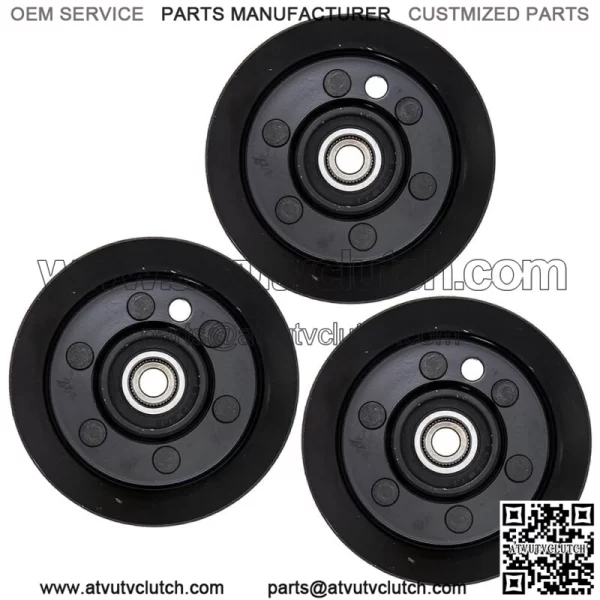 Flat Idler Pulley Set for  TimeCutter SS5000 Z4200 106-2175 132-9420 3-Pack - Image 2