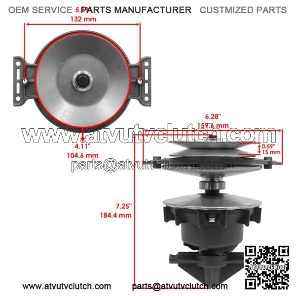 MIA13031 MIA12481 Primary Transmission Pulley For John Deere D105 E100 X105 X106 - Image 2