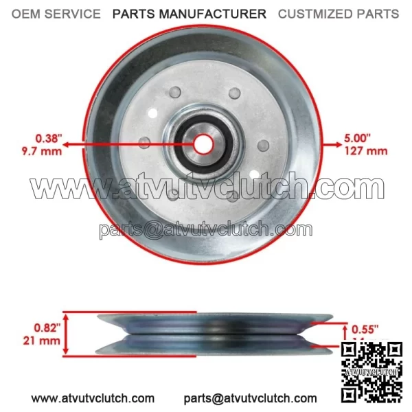 756-0616 Deck Pulley for MTD CC760 12A-764M WC33 SP33 135O765N013 33" - Image 2