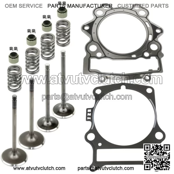 Cylinder Intake Exhaust Valve Kit for Yamaha Rhino 700 YXR700F Fi 2008-2013(For: Yamaha Rhino 700)