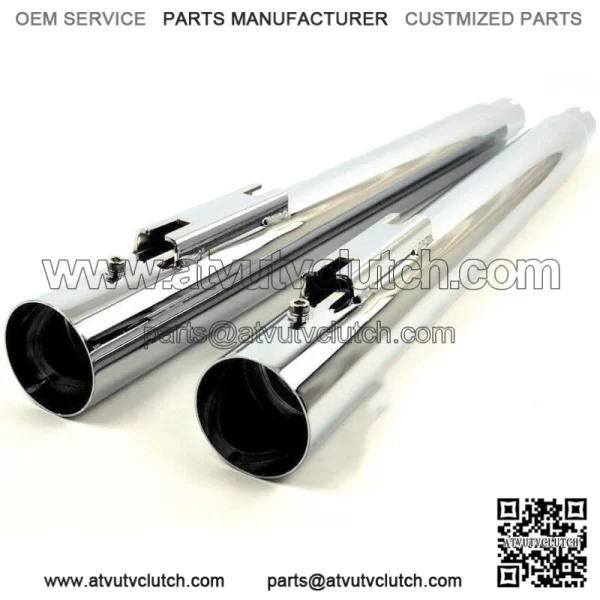 Chrome Slip-On Mufflers Exhaust 1995-2016 Harley Touring Dresser Bagger (For: Harley-Davidson)