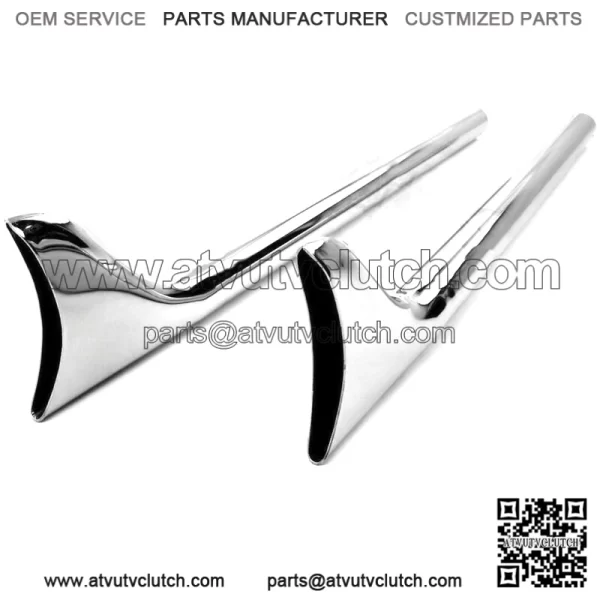 Chrome 30" Slip-On Fishtail Mufflers Exhaust Pipes Harley Chopper Bobber Custom (For: Harley-Davidson)