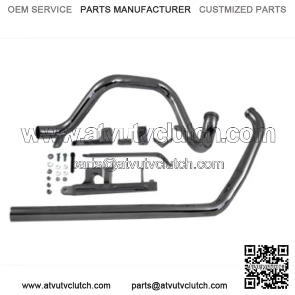 Chrome True Dual Exhaust Header Pipes System Harley Softail FXST FLST 2000-2006 (For: Harley-Davidson)