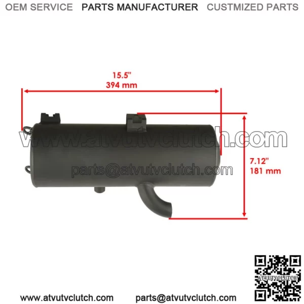 Exhaust Muffler Silencer For Polaris Sportsman 800 4X4 EFI 2007 Black Weld  For: Polaris Sportsman 800 - Image 2