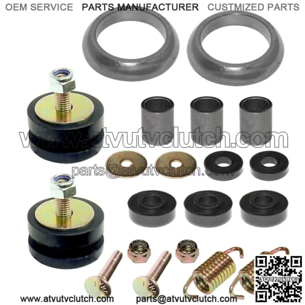 Exhaust Muffler Silencer Kit for Polaris Sportsman 800 6X6 EFI 09-14 W/Donuts For: Polaris Sportsman 800