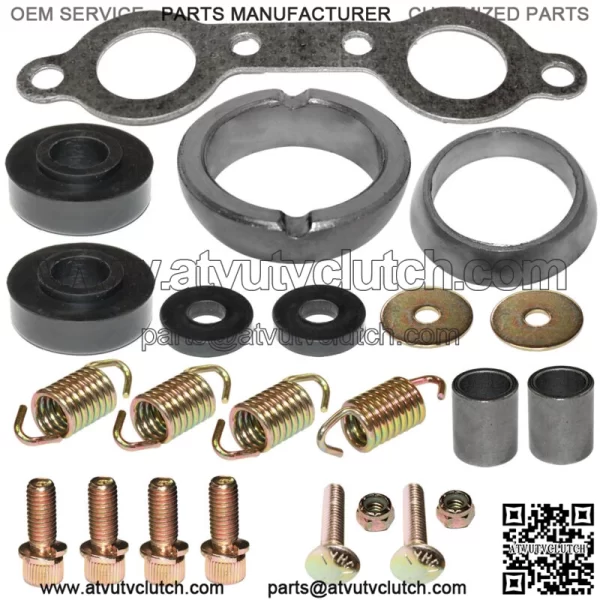 Exhaust Muffler Gasket Kit for Polaris Sportsman 800 EFI 2010 2012 2013 2014 For: Polaris Sportsman 800