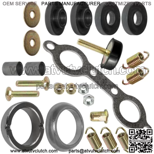 Exhaust Muffler Silencer Kit for Polaris Sportsman 800 EFI Forest 6x6 2007-2014 For: Polaris Sportsman 800 - Image 4
