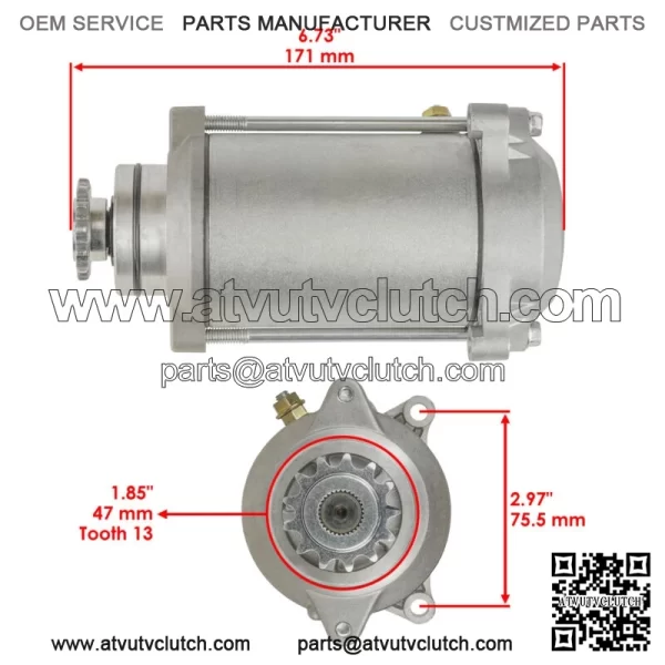 Starter for Kawasaki Atv KLF300 Bayou 300 21163-1141 New - Image 2