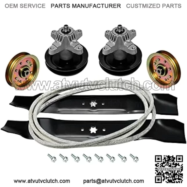 Deck Rebuild Kit Spindles Blades Belt Pulleys for Cub Cadet 46 Inch LTX1045 LTX1046 LTX1046VT Troy Bilt Horse XP