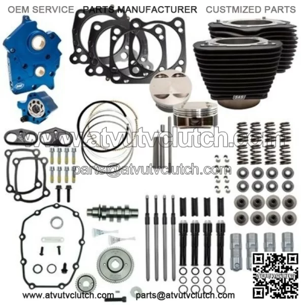 124" Oil Cooled Power Package Gear Drive Black NH Harley Touring Softail M8 (For: Harley-Davidson)