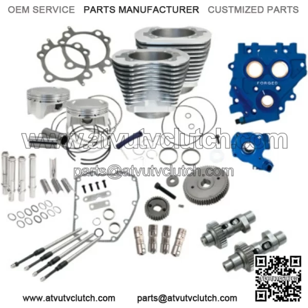 110" Power Package Silver Gear Drive 585GE Cam Engine Harley Twin Cam 07-17 (For: Harley-Davidson)