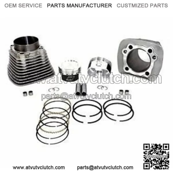 Big Bore 1200cc Cylinder Piston Conversion Kit Silver Wiseco 10:1 Rings 1986-03 (For: Harley-Davidson)