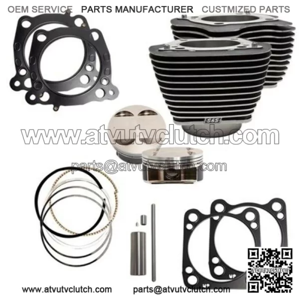 M8 Big Bore 129" Highlighted Cylinders 4.375" Pistons Top End Kit Harley 17+ (For: Harley-Davidson)