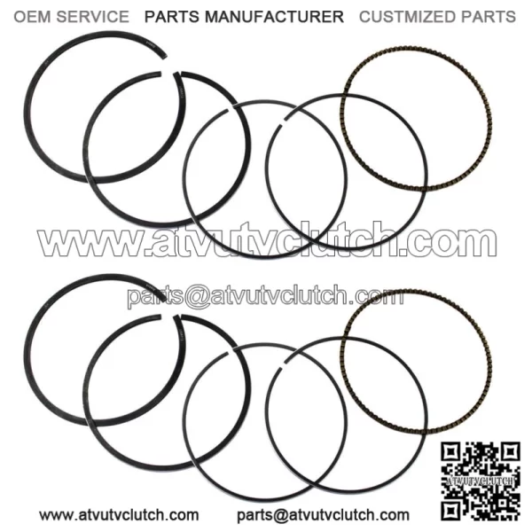 2 Sets of  Standard Bore Piston Rings fits Kawasaki 650 ATV's 80mm