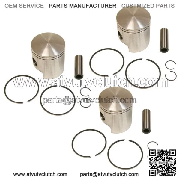 3  Standard Bore Piston Kits for Ski-Doo Formula III 600 1995-1999 64.5mm