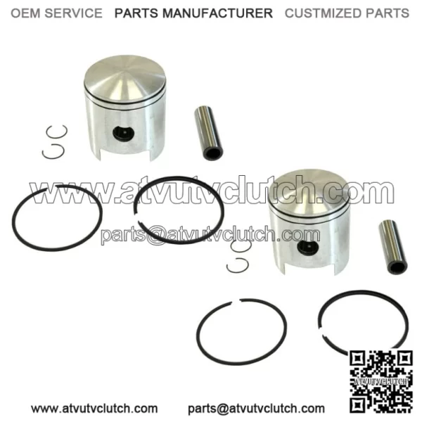 2 Piston Kits for Polaris TX 340 500 Standard Bore 62mm 1972 1973 1974 1975 1976