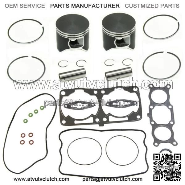 2 Dual Ring Piston Kits & Top End Gasket Kit fits Polaris 800 Dragon RMK IQ 85mm