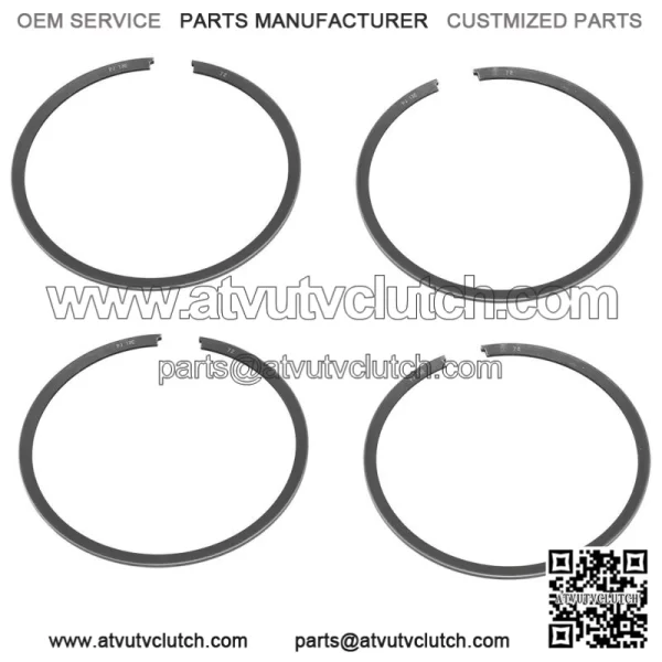2  Piston Ring Kits for Polaris many 1986-2006 500 Sleds Standard Bore 72mm