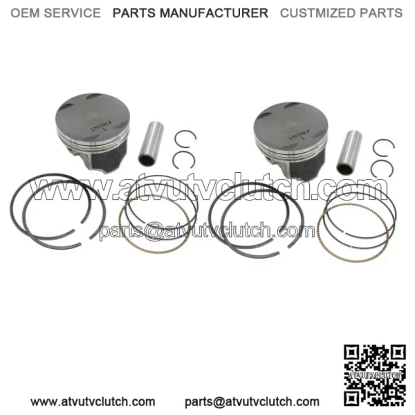 2  .020 Over Bore Piston Kits for Kawasaki KFX700 & Prairie 700 82.5mm