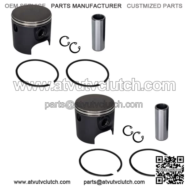 2  .020 Over Bore Piston Kits for Sea-Doo 580 1990-1996 76.5mm