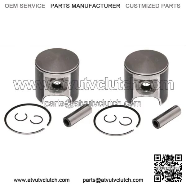 2  .020 Over Bore Piston Kits for Ski-Doo Many 1989-1999 583 Sleds 76.5mm