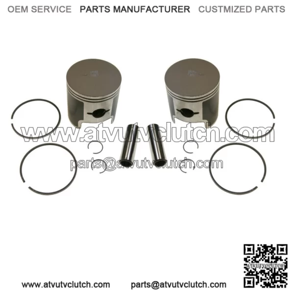 2  Standard Bore Piston Kits for Arctic Cat 500 Snow fits Many 1976-1988 70mm