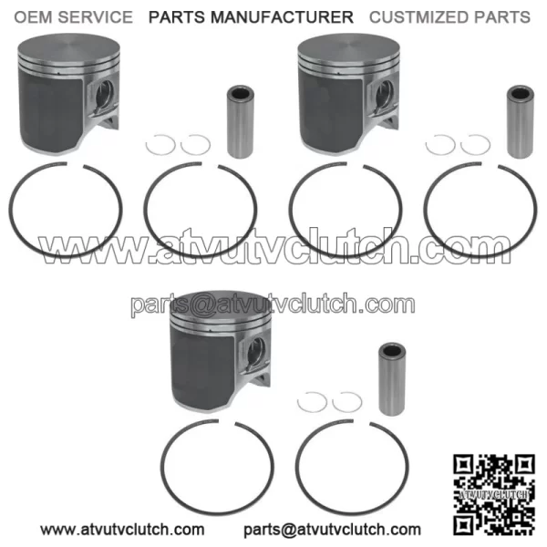 3  .020 Over Bore Piston Kits for Kawasaki Many 96-03 1100 80.5mm