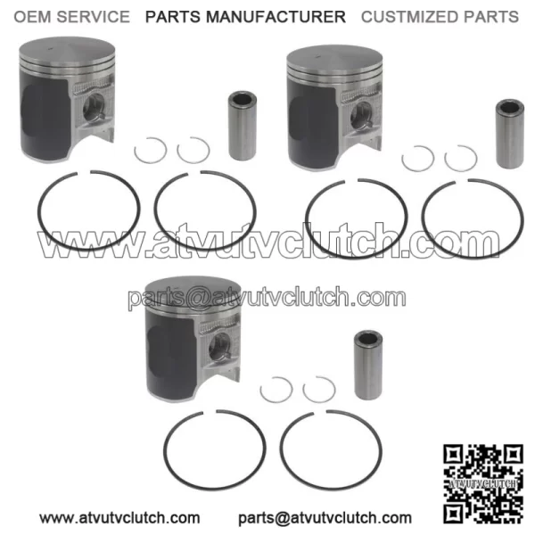 3  Piston Kits fits Kawasaki Ultra 150 & 1200 STX-R .020 Over Bore 80.5mm