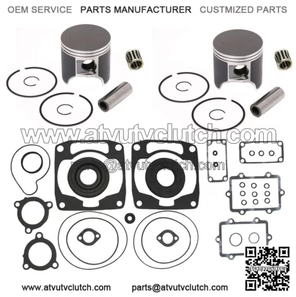 2  Piston Kits, Bearings & Full Gasket Kit for Arctic Cat 900 Snow 2003-2006